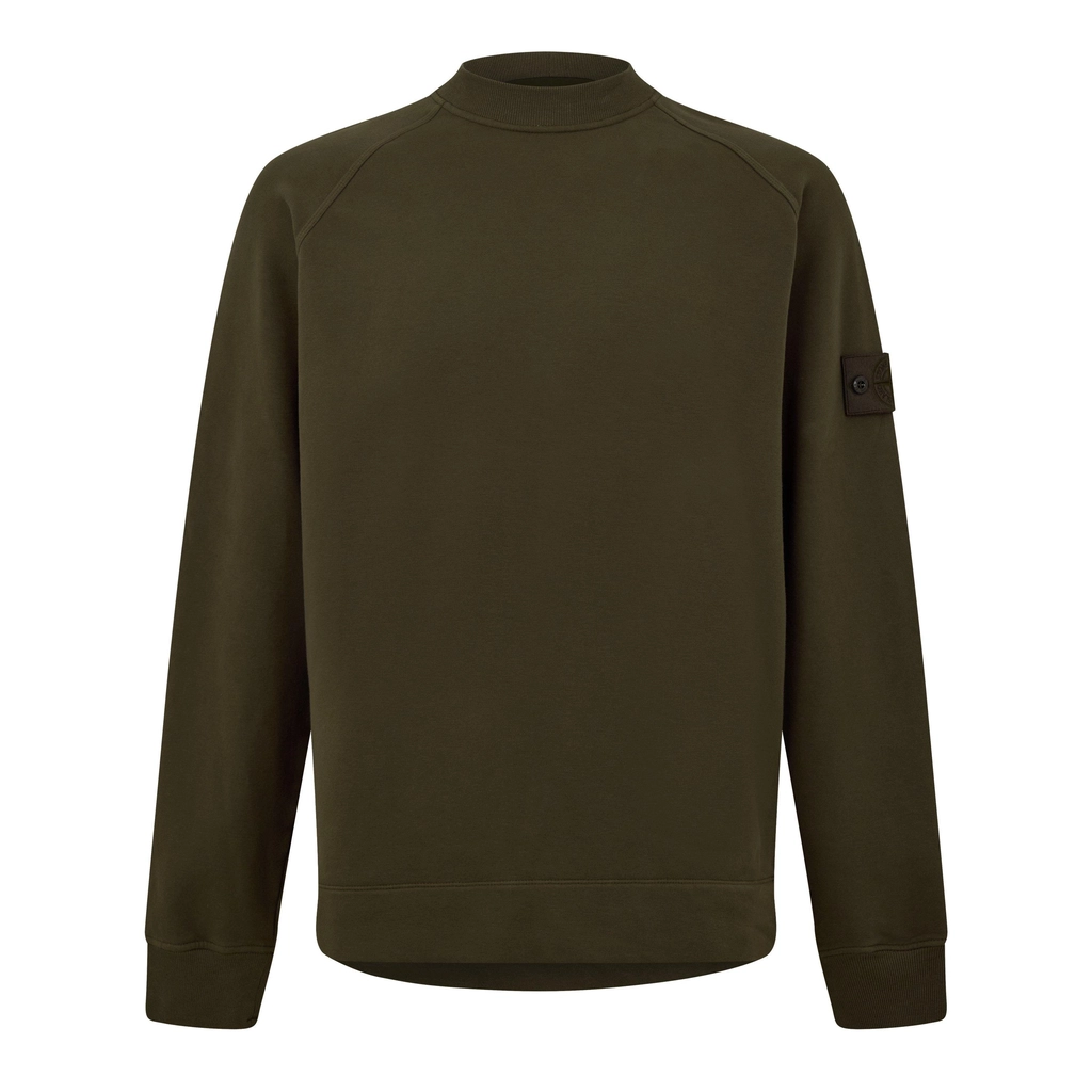 Stone Island Ghost Crew Knit Sweatshirt - Verde Mil V0054